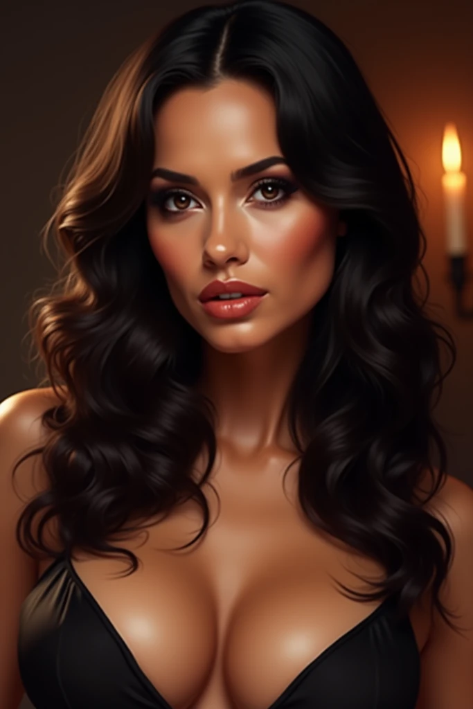 "(best quality,4k,8k,highres,masterpiece:1.2),ultra-detailed,(realistic,photorealistic,photo-realistic:1.37),Adriana Lima,beautiful detailed brown eyes,beautiful detailed lips,extremely detailed eyes and face,long eyelashes,gorgeous appearance,natural beauty,confident expression,stunning model,fashion industry icon,fierce look,flawless skin,subtle makeup,sultry pose,dark brown hair,stylish outfit,luxurious background,professional photography,vivid colors,warm color palette,soft lighting"