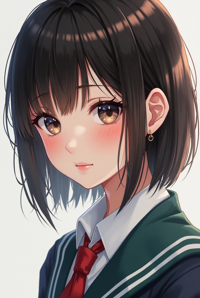 (masterpiece), ((最high quality)), (masterpiece,最high quality,Official Art,Highly detailed CG Unity 8k wallpaper)、Beautiful Japanese Women、Face drawn in detail、Smooth Skin、(Short black hair:1.5)、Calm expression、high quality、Realistic、((Hollow Eyes:1.3))、A seductive smile、(Open your mouth and stick out your tongue:1.3)、(Looking up at the viewer:1.4)、(Saliva:1.35)、((Place one hand over your mouth))、Big Breasts