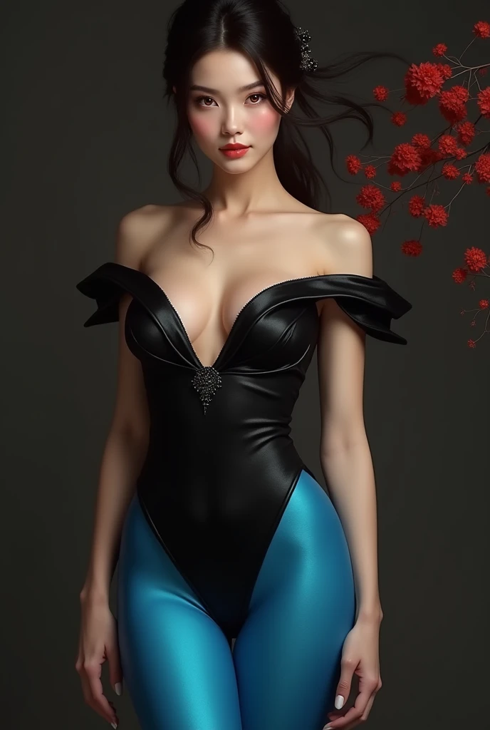 (best quality:1.6), (masterpiece:1.2), (intricate detailed:1.1), highres, Selena Gomez having a christmas party, dress code is sexy christmas.
