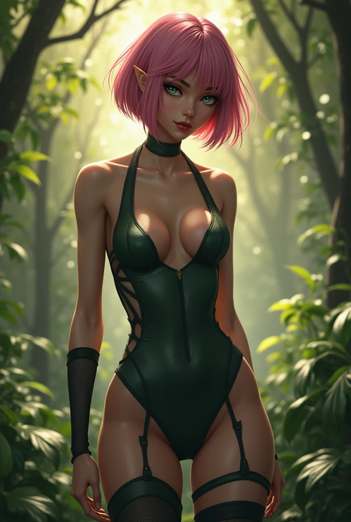 Joker female standing front position wearing ((micro string microstrip bikini)), wearing her iconic classic look. (pink and green look), straight green hair, micro string black bikini, Long black and pink boots: 1.2)cyberpunk, highlighting her beautiful body and showing her physical strength. Her face is extremely beautiful, with delicate and expressive features. The image was captured in incredible 8K using the Canon EOS R6, resulting in maximum quality and sharp details. Every aspect of the image is a true masterpiece, highlighting the dedication to detail and artistry behind this female joker depiction.