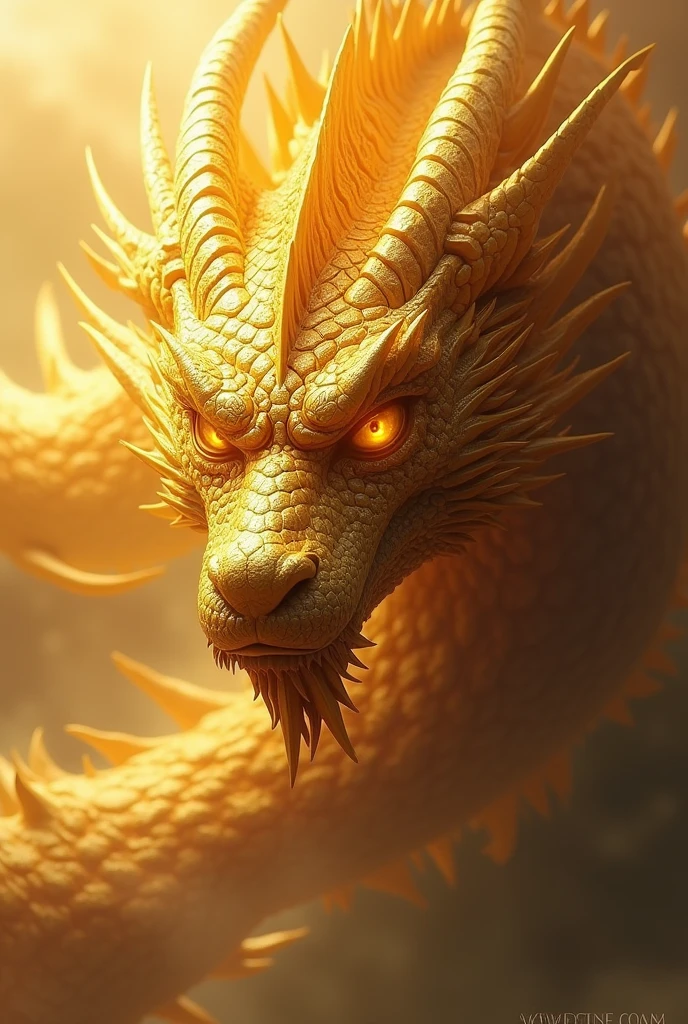A Large Dark yellow dragon head from game of thrones emerging out from Darkness , photorealistic,Moody background