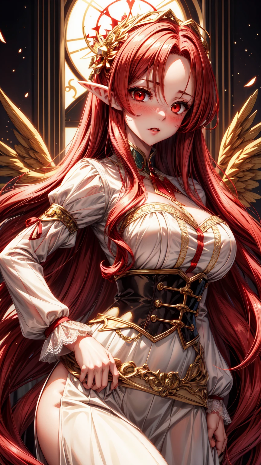 a highly detailed and realistic portrait of a beautiful young woman, long beautiful hair, clear and expressive eyes, delicate facial features, elegant expression, detailed skin texture, beautiful detailed lips, extremely detailed eyes and face, long eyelashes, detailed and ornate jewelry, flowing and intricate clothing, masterfully painted, photorealistic, in a serene natural setting with lush greenery, dynamic dramatic lighting, vivid colors, ultra-detailed, 8k, best quality, photorealistic, digital art, concept art