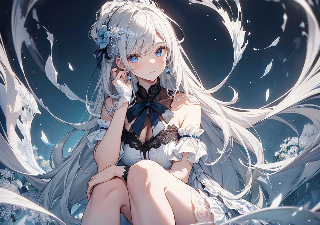 ((2D beautiful girl:1.5、top-quality:1.5、Perfect fingers:1.1、perfect anatomia:1.1、Dress perfectly、Beautiful illustration))、cute petit girl、(transform sequence)、((Blue maid-style one-piece swimsuit))、ers old、elemnder beautiful girl、Fractal Art、baby-face、((stright loair))tiful detailed eyes、A smile、Full Body Display、(1 persons)、beautiful ocean、(knee high socks)、is standing、(highleg)、Fox ears、