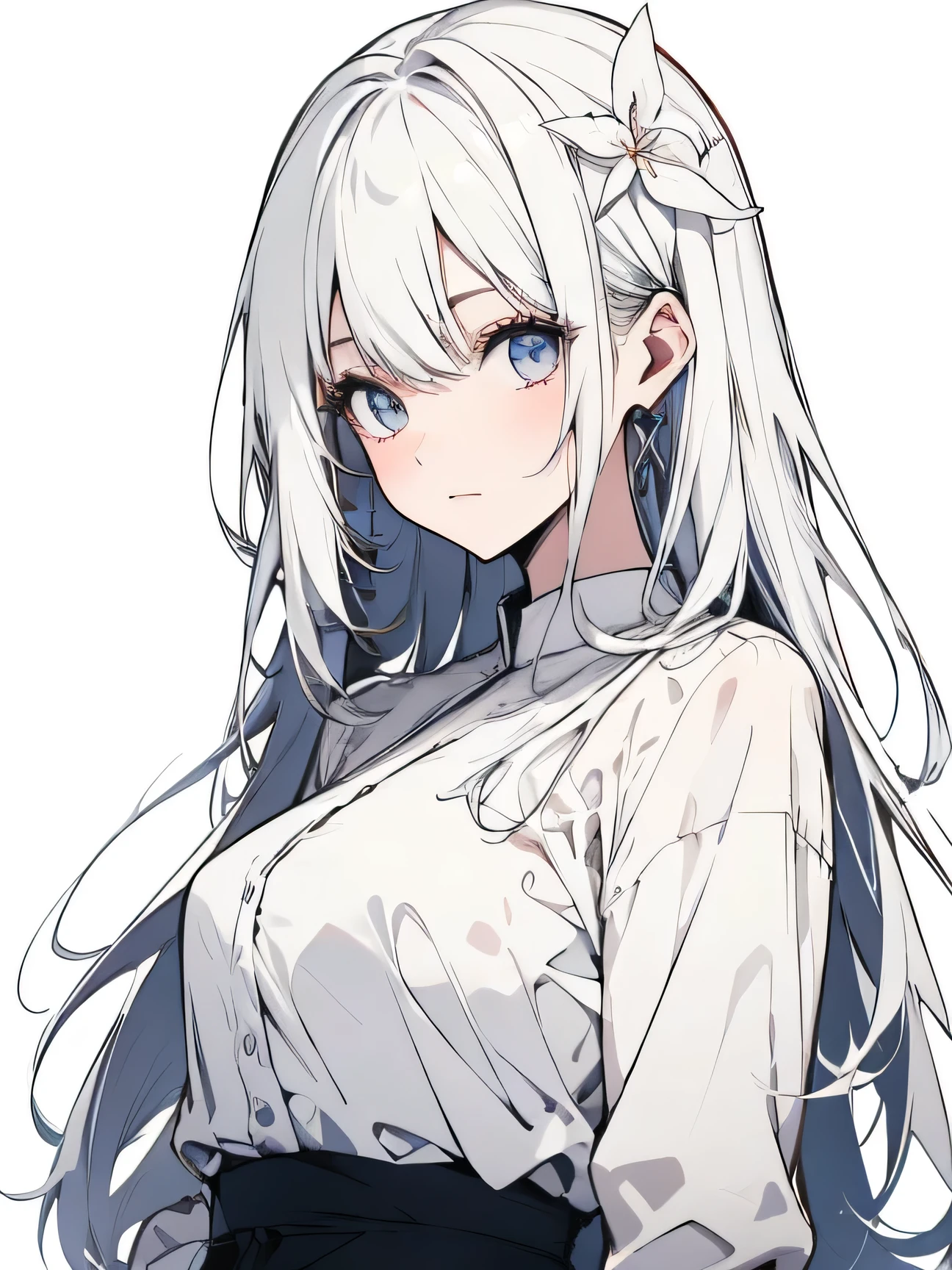 beautiful girl、portrait、Black straight long hair、Office Casual Fashion、black Sleeveless high neck knit、Tight pants style、slender、Model Body Type、Ideal Style、 women、Slim and cute、off shoulder foodie、casual、