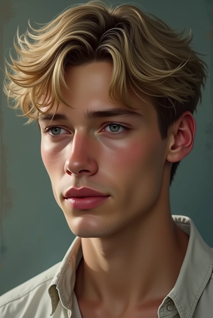 20 year old  boy with light dirty blonde hair 