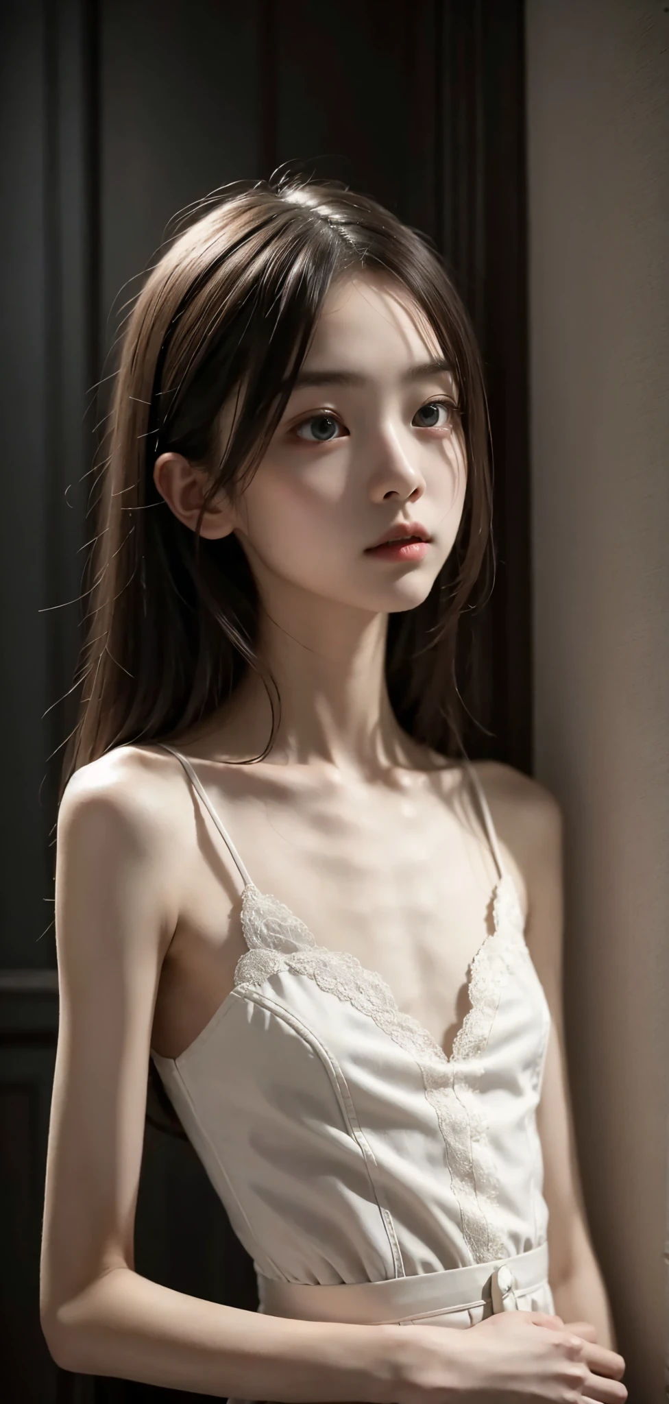 Thin arms,Narrow shoulders,公式art,  Unity 8k Wallpaper,  super detailed, beautiful, beautiful, masterpiece,  best quality, Darkness,  vibe, mystery, Romanticism, Creepy, literature, art, fashion,  victorian , race