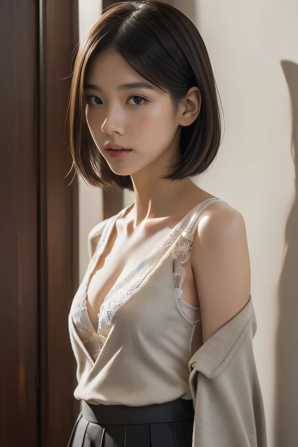 NSFW、((Highest quality、8K、Sharp focus: 1.2))、((Beautiful woman with perfect body: 1.4))、Slim abdomen: 1.2、(((Women of the 1930s, Women of the Showa era))), (((Japan in the 1930s houses、Western-style interior from the 1930s、Japan in the 1930s))), (Full nudity、Completely naked)、Highly detailed face and skin texture、Fine particles、double eyelid、(((Undressing、Showing、Spreading her legs、split、Sleeping on your back、Raising his leg、Detailed pussy)))、Open pussy、((Toned Abs、Very flat chest、Very small: 1.3))、(((Arms are behind the body:1.5)))、((1 girl, : 1.2))、(((housewife:1.3)))、(The gaze is fixed on the viewer）、Relax in a Japanese-style room、((Squat、squat))、