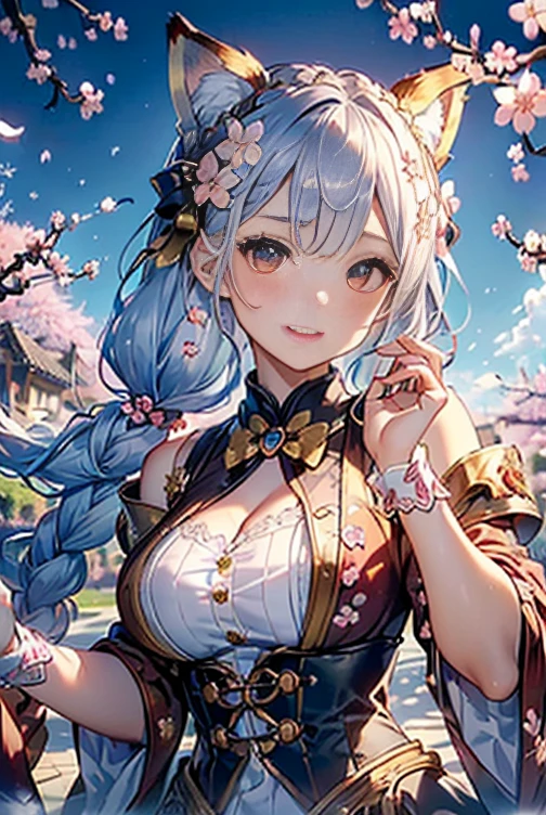 Qiqi Genshin Impact, Whole body, (NSTDA.:1.2), (10, beste-Qualit, master-piece: 1.4), ultra-high resolution, (lifelike, photorealistic portrait: 1.48), 25 age, Cute Girl, Nude, Famous Japanese actors, gigantic breasts, Blue Eyes, Head tilt, cowboy shot, from the side, looking at the audience, expressionless, Beautiful lake, Zeiss 150mm F/ 2.8 Hasselblad, In Japanese shrines, Whole body, foot, Ultra-Wide Angle