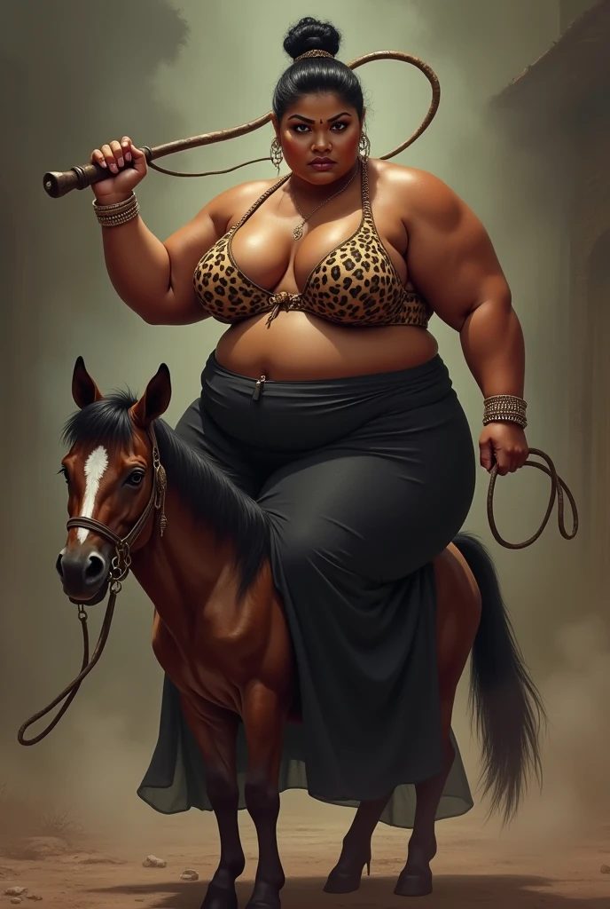 ((masterpiece)), ((best quality)), ((highres)), ((extremely detailed)), ((long shot, side view)), 1 black skinned large BBW girl as Pocahontas costume, full body, Beautiful Native American woman, mature woman, Big breast, (super realistic), (peerless beauty), detailed skin texture, detailed cloth texture, beautiful detailed face, intricate details, ultra detailed, indigenes feather jewelry, feather headdress, traditional handmade dress, (((riding on a huge fat Clydesdale horse))), (((road in the middle of the sparse wood))), ultra realistic, concept art, elegant, ((intricate)), ((highly detailed)), depth of field, ((professionally color graded)), cool ambient lighting, bright midday sun, (Best quality, A high resolution, Photorealistic, primitive, 8K,Masterpiece, ),Best quality, Masterpiec8K.hdr, (vivd colour:1.100). whole of horse and rider in full complete side view (head, body, hands, hoofs, feet)