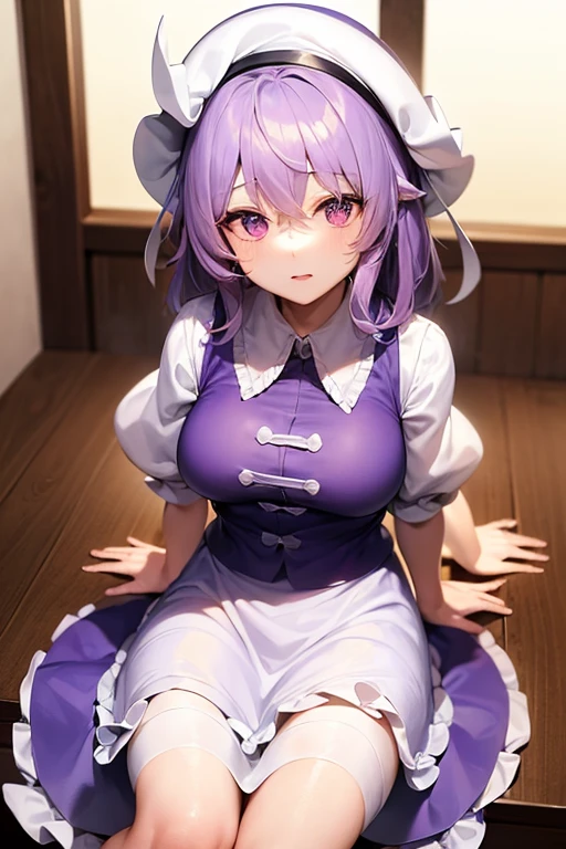 Ultra-realistic 8K CG,masterpiece,((Highly detailed background, Delicate pattern, Intricate details)),Completely naked、Full nudity、mini skirt、Her legs are open and her white panties are visible、Beautiful boobs、Squatting pose with legs spread in M-shape、front、squat、Beautiful thighs、Highest quality,very detailed face,Very beautiful eyes and face,Very beautiful eyes,Kocho Shinobu,Colorful Hair,No bangs,Hair intake,Purple eyes,amount,,,(garden:1.2),Purple Flower,a bit,cloudy null,sunlight,Tyndall effect,slope_null,face,Gorgeous null,West Saber,Attractive posture,