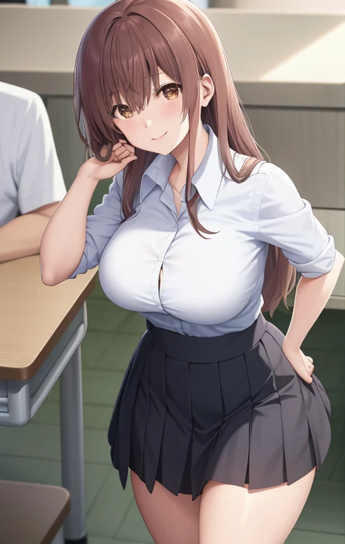 score_9, score_8_up, score_7_up, source_anime,
shoukonishimiya, shouko nishimiya, long hair, brown hair, brown eyes, girl, full body, sexy body, mature body, sexy big breasts, sexy thick legs, sexy big ass, high school school uniform, high school uniform, white thin shirt, mini school skirt, standing, looking at the viewer, front view, shirt unbuttoned , her big breasts are visible, she takes off her jacket, at school, 1 girl, in class, sitting on the desk, showing her sexy legs, standing, lifting her skirt with her hands, her sexy legs are visible, full body, sexy legs, sexy body, sexy big breasts, camera angle from the front, looking at the viewer, 1 girl, in the classroom, sitting on the chair, view from behind, hair down to her back, head turned back, looking at the viewer, skirt up, sexy big ass, black thin underwear underwear visible, mini school skirt, school shirt, big breasts, sexy body, mature sexy body, thick legs, sexy ass, skirt on waist, ass looking, smiling, thin shirt, sweaty, sexy facial expression, shy looks, 1 girl, from the viewer's perspective, sexy looks, full body, on the desk, lying down, looking forward, looking at the viewer, the viewer touches the girl's leg, mini school skirt, sexy body , mature body, thick legs, big breasts, sexy body,viewer caressing her breasts with her other hand, thin white shirt, school uniform, thick legs