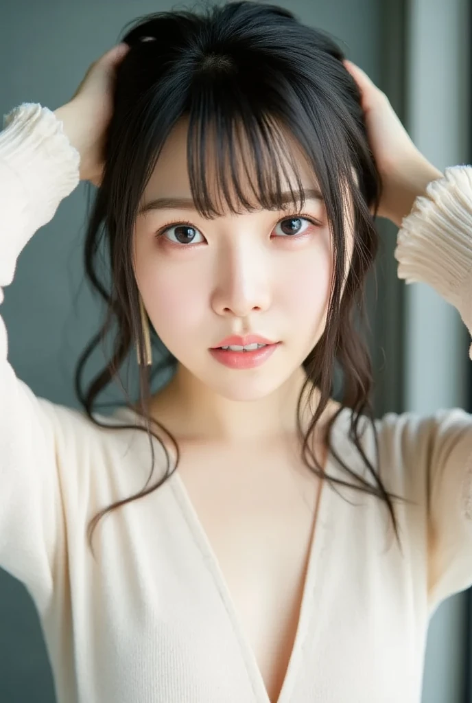 Heisei Gal Makeup and Poses、(photo Realistic:1.4), (hyper Realistic:1.4), (Realistic:1.3), (      smoother lighting      :1.05), (Improving the quality of cinema lighting:0.9), 32K, 1 person,20 years old, Realistic lighting, Backlight,  The light hits the face,    ray tracing , (   bright light:1.2), (Improved quality:1.4), (Highest quality Realistic textured skin:1.4),  (  improving skin texture :1.1),((   very accurate anatomy   :1.0)), (  improving skin texture :1.1),  (      smoother lighting      :1.05), 32K,      Japanese woman with perspective , fine grain,    detailed face   , (   film grain  :1.1),( ハイライツ :1.1),   High resolution  ,    natural look , Kind eyes, Improves hair quality,  Delicate Shading   , Transparent muscles,    Graceful Posture,       beautiful eyes   ,    vivid details  , Soft light reflection, Beautiful contours, Delicate skin tones, Thin hair type,   pictures of cute Japanese women   々  beautiful Japanese woman  {x}  Highlight Your Body Lines  ,
