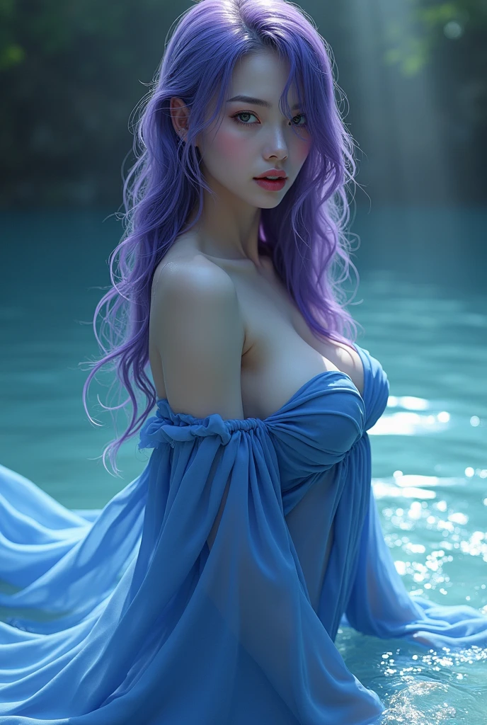 sexy girl, long purple hair,bikini, in a lake(best quality, 4k, 8k, high resolution, masterpiece: 1.2), ultra-detailed, (realistic, photorealistic, photorealistic: 1.37), details intricate, vivid colors, sharp focus, professional, surrealism oil touch, portrait, woman, beautiful detailed eyes, beautiful detailed lips, dreamy atmosphere, shadow play, lighting soft, fun pose, dark tones, ethereal background, fantasy elements, texture, layered composition.realistic vivid colors, shadows, sensual, dramatic lighting, moody atmosphere, photorealistic, intricate details, masterpiece, ultra detailed, high quality, 8k, best quality, realistic, cinematic, dark and brooding, expressionist, powerful composition, emotional impact {{{,{pussy,spread her pussy,cum,cum on pussy,masterbation,straddling,y}}