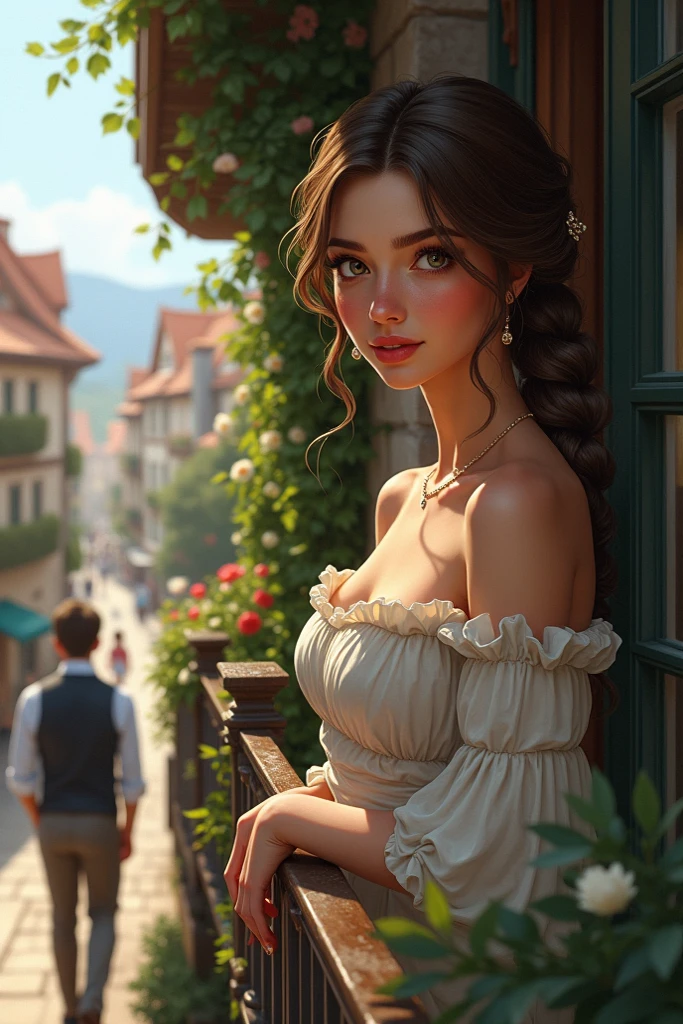 Portrait of a beautiful elegant young woman, sitting in a large open-air café in Paris, She looks at the camera, Her face is very detailed with a slight blush on her cheeks, blond hair, in the evening by candlelight, romantic illustration in the style of John Singer Sargent and Michael Garmash and Steve Hanks and Vladimir Volegov, Modern Romantic Impressionism, dinamic lighting, voluminous lighting, intricately-detailed, hyper-detailing, sharp-focus, Разрешение 4K --AR 9:16 50 --c 20 --q 2 --s 2