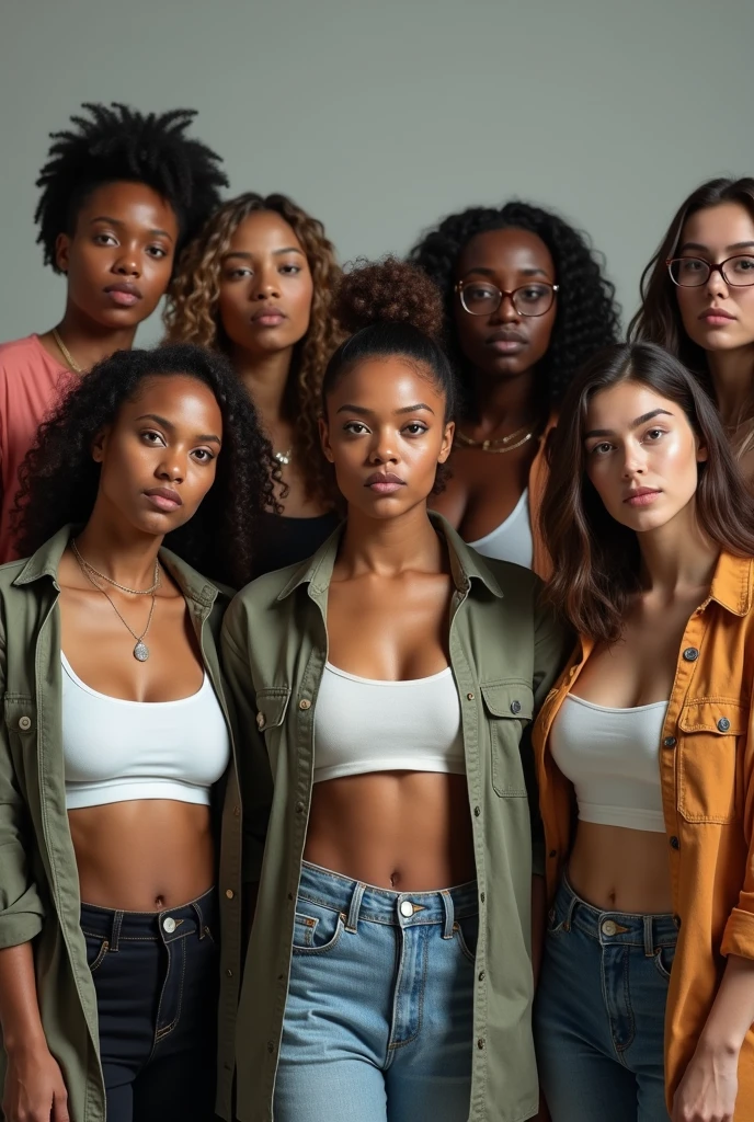 

(A single black man laying on his back, in-bed wearing shorts, in-center of composition) A diverse group of five young adult Americans, representing different ethnicities and characteristics, wearing yoga-pants and blouses, displays their unique beauty with perfect bodies, large breasts, wide thicc-hips, Among them, there are blonde young adult girls with auburn hair, emanating an air of natural elegance. Brown young adult girls with silky locks and a captivating sheen show off their exotic beauty. Also present are black young adult girls with stunning curly hair, highlighting their authenticity and cultural pride, (the women surround a singular BLACK MAN with short-hair, from all sides) (in a bed) the women kiss the singular Black Man, touch the singular Black man, masterpiece, high details, high quality, best quality.

