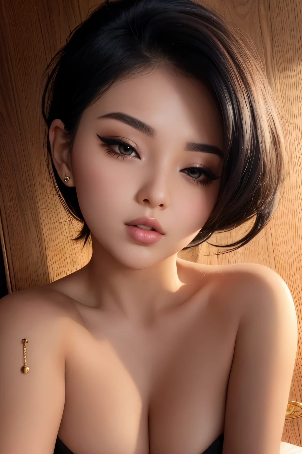 (nude nipple, pussy), spread legs, (((Very elegant and beautiful, Perfect detail, Super detailed))), whole body, The most detailed girl, Depth of written boundary, 美しく詳細なwhole body, Thin legs, 1 girl, 30 years old, Very short hair, Spiked Hair, Gray and silver hair, Beautiful detailed hair, Perfect Face, Expressionless, Beautifully detailed deep eyes, Open your mouth a little, Delicate arms and hands, Pale skin, Earrings, Beautiful and gorgeous necklace, Colorful background, HD background, Blurred Background, Very delicate and beautiful, Masterpiece, (((Highest quality, Very beautiful 8K CG wallpaper))), (((Trendy hairstyles))), (Inside the room,Stylish interior,window),