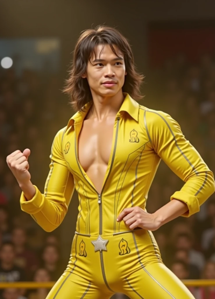 Imran khan goes shirtless in front of crowded people on a City Street.his nipple touched by the Guy. He gigles. He laugh. The wind blow the coat. He just wear the yellow suit with no Shirt inside.