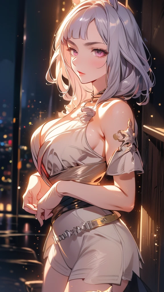 cleavage, Big breasts,  Rich, Elegant, Attractive, 16 K, nffsw, nffsw, Raiden General, Best Quality, masutepiece. (Cinematic Digital Artwork: 1.3), High quality, masutepiece, of the highest quality, Super Detail, Illustration, [4K digital art]、 lndswgnr, (Sharp Focus: 1.5), (Moody lighting:1.2), depth of fields, bokeh, 4K 、(masutepiece:1.3), High resolution,  ultra-detailed, the Extremely Detailed CG Unity 8K Wallpapers, Realistic, Photorealsitic, Raw photo, beautifull detailed face, pale skin, realistic glistening skin, Detailed Cloth Texture, detailed hair texture, Perfect body, Beautiful face, acurate, Anatomically correct, Highly detailed face and skin texture, Natural neck length, (Beautiful hands), (Fair skin:1.2), thin legs, Thin feet, Detailed people、A detailed face、Detailed random background,all nude,pink nipple, nude breast,tongue out,big breast,White see-through bra