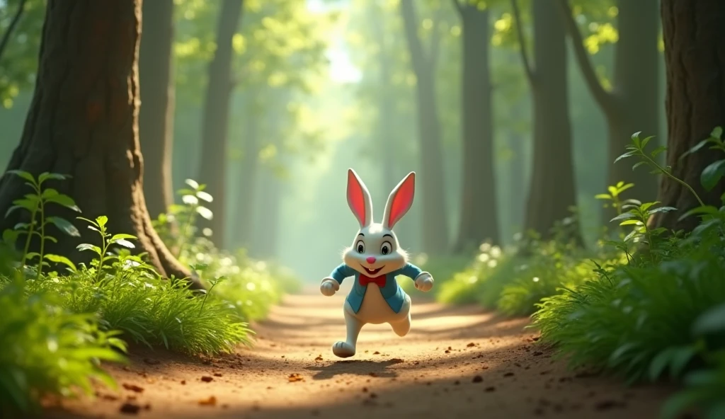 Animated rabbit running