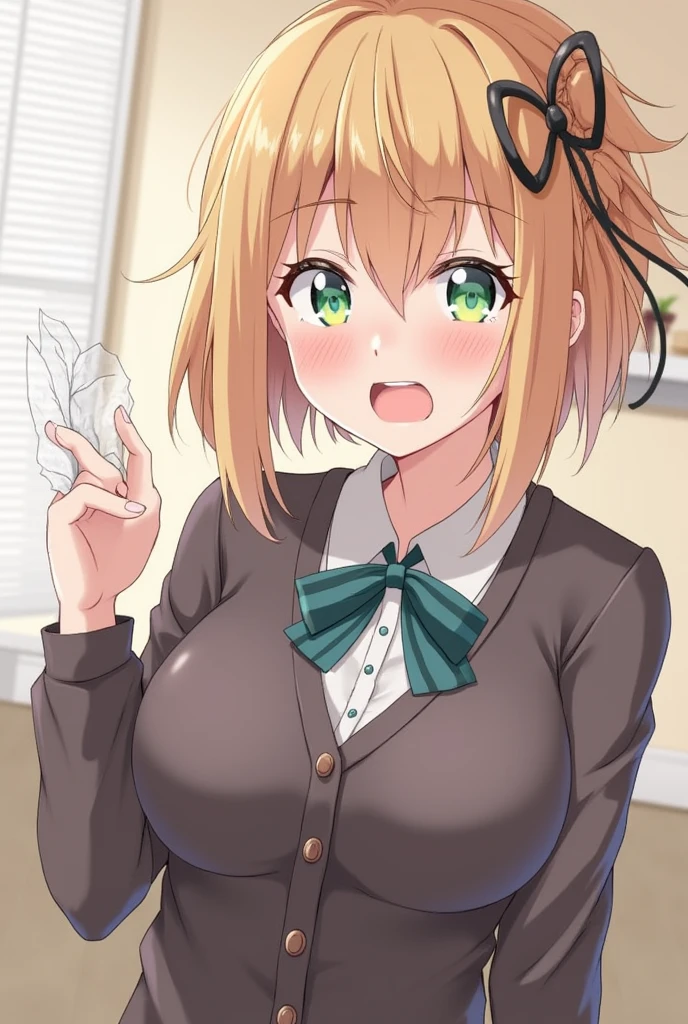 NSFW,POV,
norngreyrat, norn greyrat, bangs, blonde hair, green eyes, ahoge,
long sleeves, bow,jacket, bowtie, red bow, skirt, red skirt, white jacket,
indoors, classroom, (embrassing,blush:1.2),(vapor:0.8),(Wet:0.8),(Sweat:0.8),kneeling,,handjobng at viewer