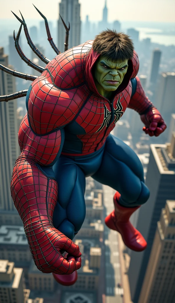 spiderman Hulk, octane render, unreal engine, highly detailed, intricate