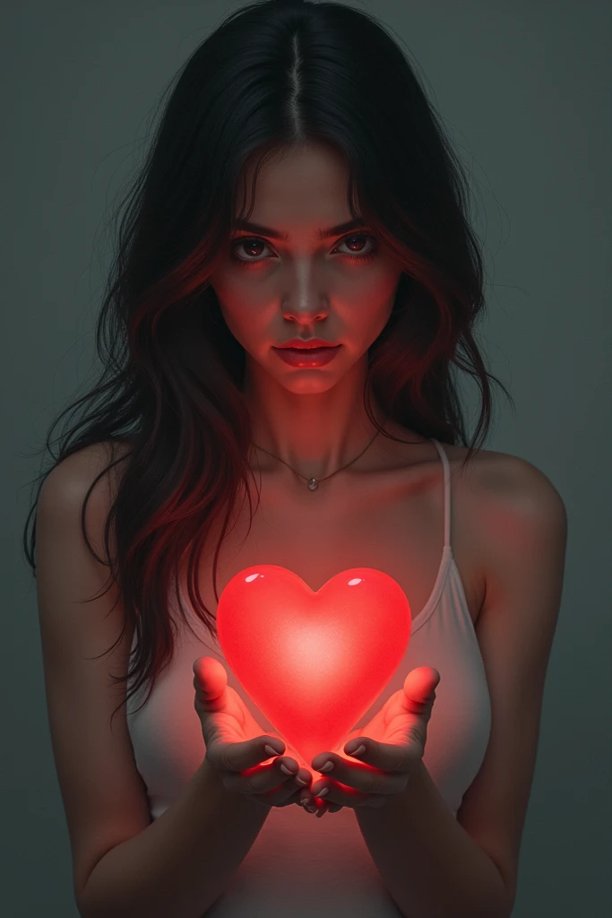 a heart being crushed by a woman's hands