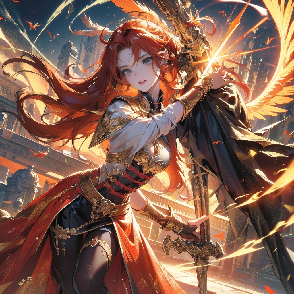 a close up of a woman with a fire and flames on her body, with fiery golden wings of flame, with fiery golden wings, epic fantasy art style, concept art | artgerm, phoenix warrior, extremely detailed artgerm, epic fantasy digital art style, female lord of change, full portrait of elementalist, epic exquisite character art