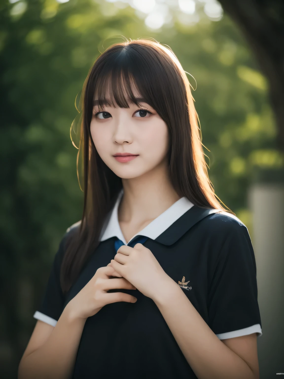 (masterpiece), (hyper realistic),raw photo,8K, 35mm:: (Artistic light leakage:1.4), Lens flare::4 - Style Row - AR 2:3 --s 150 --c 4 japanese girl, 20 years old, detailed skin, detailed face, no make face, smile, school short uniform, dinamic lighting, flowers background,