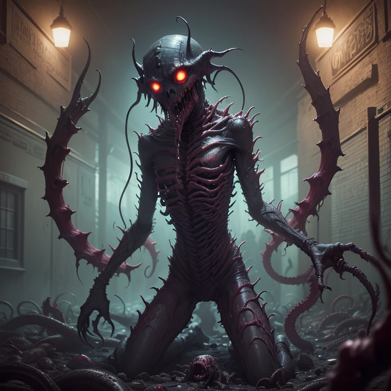 ((masterpiece)), (best quality), official art, extremely detailed CG, unity 8k wallpaper, ultra detailed, highly detailed,
highly detailed horror photo of a deep one, standing upright on the wooden front porch of a small house, dripping, claws, muscular, upright, scales, spikes, night in the marsh, horror, eerie, silhouette lighting, photorealistic, realistic, depth of field, blurry background,
<lora:RPGDeepOne:1>