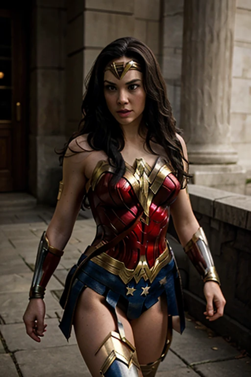 make a wonder woman inspired costume, but with characteristics of the name “star captain”