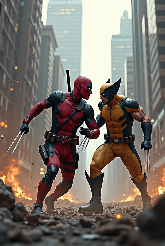 Create a picture of Deadpool and Wolverine together