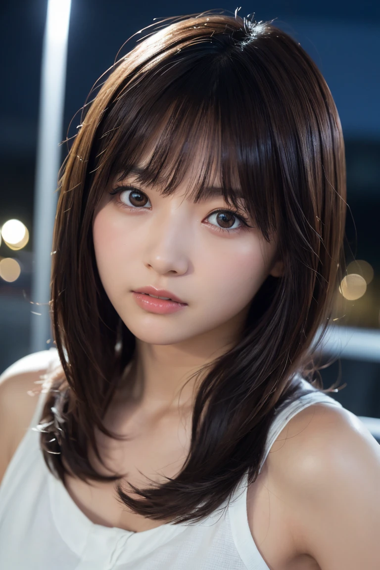 (A very cute 20 year old young woman from Japan), ((delicate hair between brown and blonde)), ((messy side wave short hair)),medium bust size、small breasts、 (((Clean hands))),(curly hair),(((very kind smile))), (((she wears black lace panties))),(((Wearing a super short light blue knit dress))),(((I'm wearing a light blue knit dress。))) ((top quality, 16K, table top: 1.3)), light shines on your face, highly detailed face, highly detailed lips, fine eyes, city street,angle from below:1.5,Holding nothing in the hands、