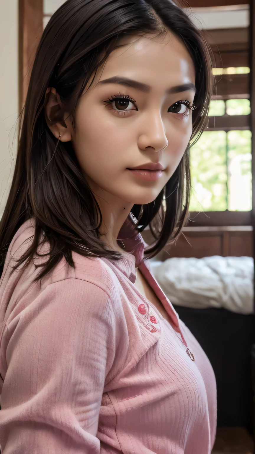 Create a girl with silky hairs