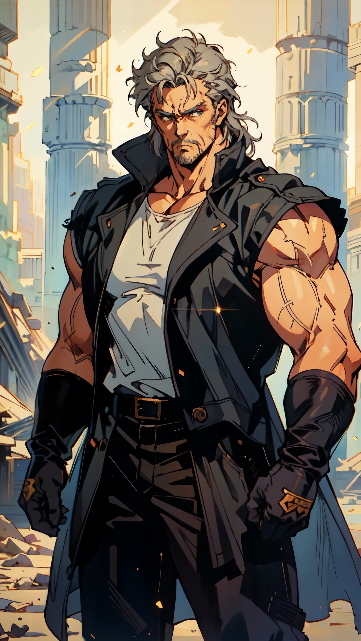 Luke Evans in comic book style.