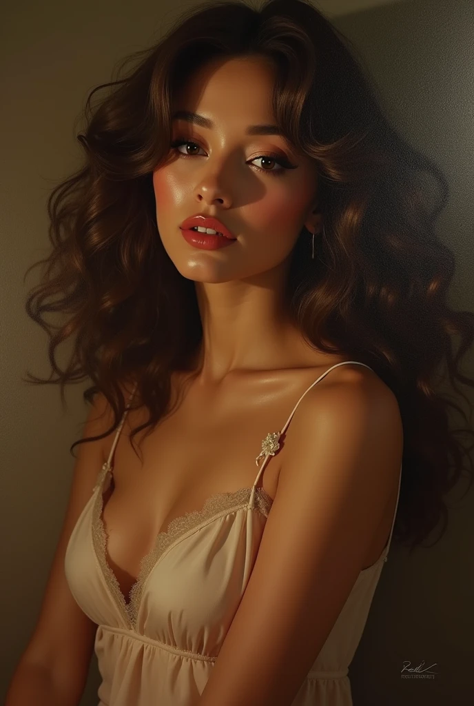 Beautiful asian brunette , curly brown hair , Long hair, , full - body, Kale, Naked, Kale, Sitting in a private jet , Kaia Gerber huge breasts size 5 transparent pennoir,