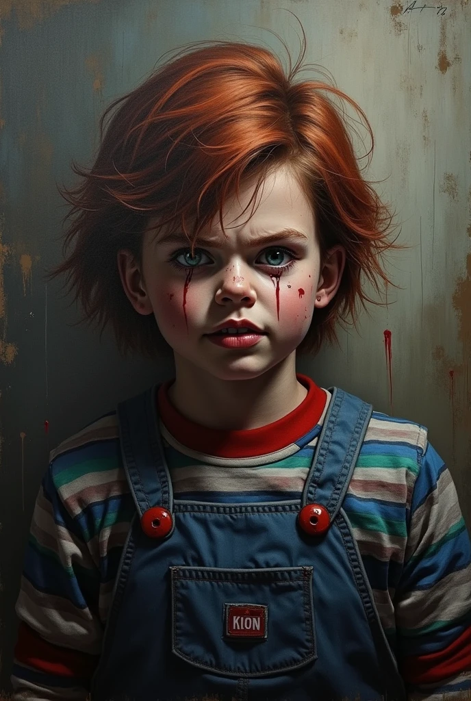 Title: Chucky's Enigmatic Night Stroll - A Tim Burtonesque Illustration

Basking in the ethereal moon glow, Chucky, the notorious doll, emerges from the shadows of an eerie, fog-laden street. His creeping presence is a testament to Tim Burton's signature style, where the grotesque and enchanting come together in perfect harmony. defeating their enemies.

The once-adorable porcelain face of Chucky has been marred by time, revealing cracks and fissures that give the doll an ominous, yet oddly endearing, charm. His distorted, oversized eyes, hollow