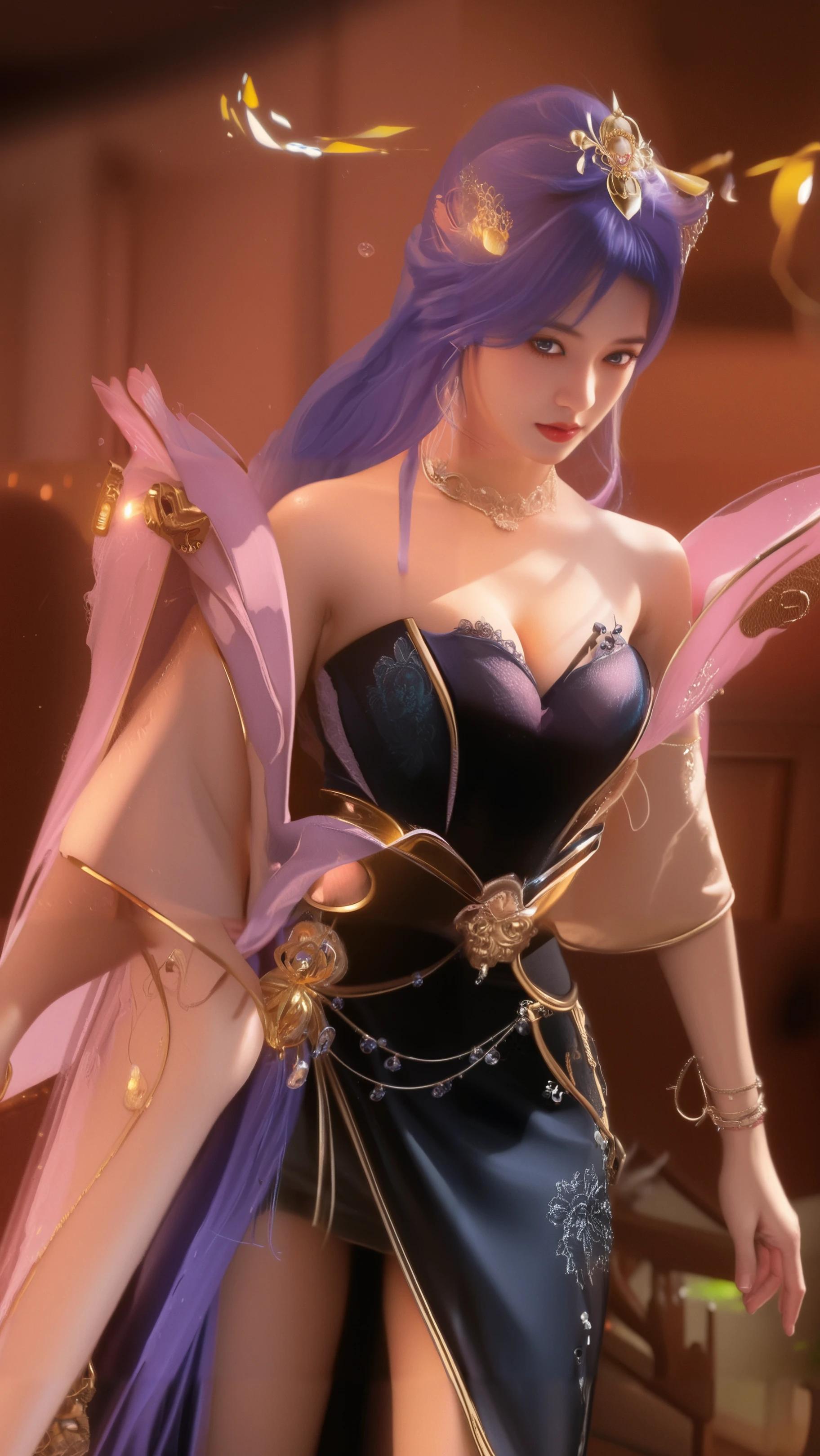 anime girl with pink hair and purple hair posing naked, highly detailed exquisite fanart, marin kitagawa fanart, mighty plump female sorceress, anime goddess, 8k high quality detailed art, commission for high res, thicc, ((a beautiful fantasy empress)), freya, a beautiful fantasy empress, from league of legends, royal elegant pose perky nipples, cum, bukkakae