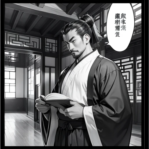 Monochrome Comics、A man dressed in Chinese style、Conversation Manga