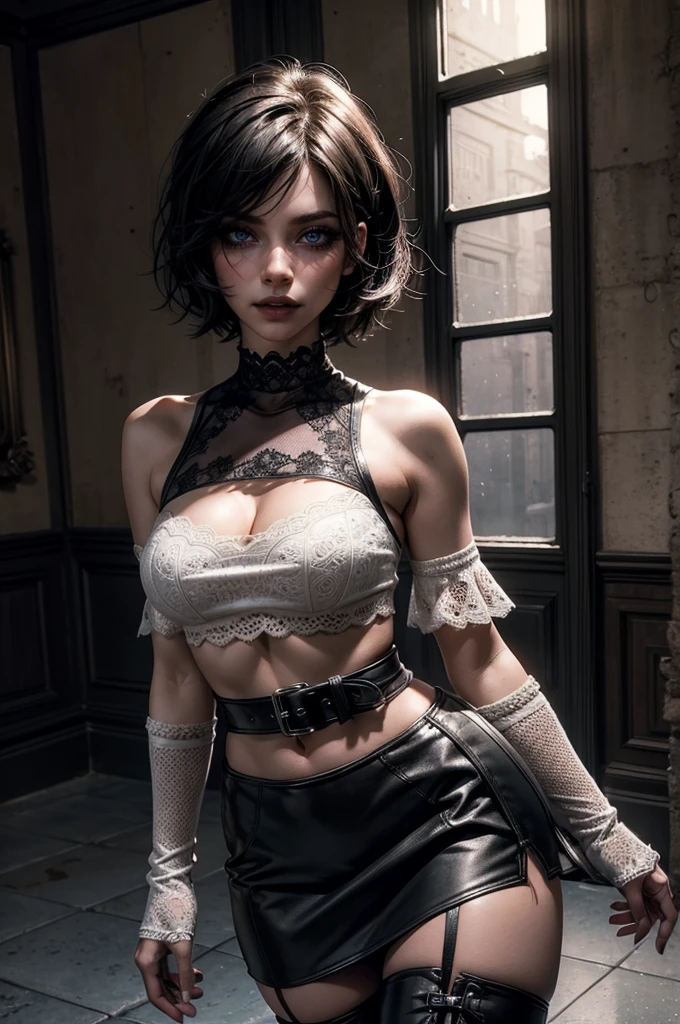 (best quality,4k,8k,highres,masterpiece:1.2),ultra-detailed,(realistic,photorealistic,photo-realistic:1.37),Evelyn,close-up,complete face detailed,blushing,baldur's gate 3,solo,beautiful detailed eyes,beautiful detailed lips,extremely detailed eyes, big breast. Wearing black bikini