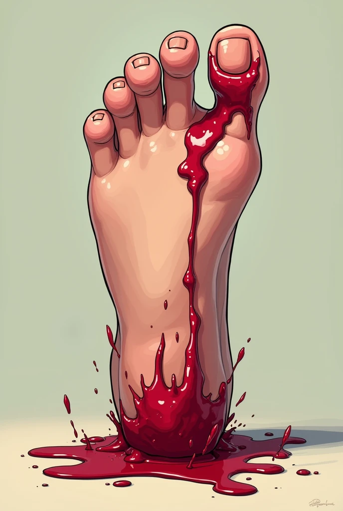 sole of feet　Bloody