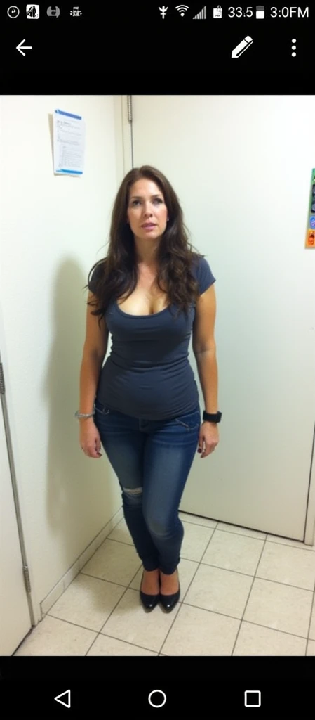 8K, photorealistic, photo of a 30 years old woman at the strip mall, with age-appropriate wrinkles, completely naked, pubic hair, standing, perfectly-centered, medium shot,