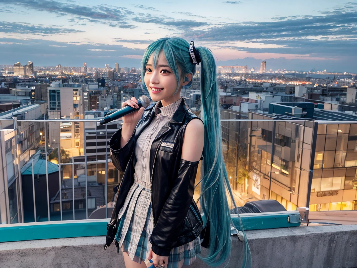 Hatsune Miku playing with sparklers under the moon