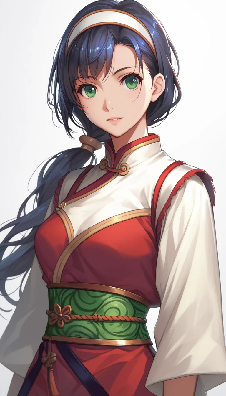 16k works,Highest quality,18-year-old,No background.White background only,whole body、Kneel,Dynamic and sexy pose, One person, Beautiful Face,, Symmetrical eyes, Perfect body, Good balance、 Perfect body、Chinese traditional clothing, Hanfu, Ancient Chinese Princess, Black Hair, Topknot, Hair ornament studded with small jewels, Slender body, Place your hand on your chest
