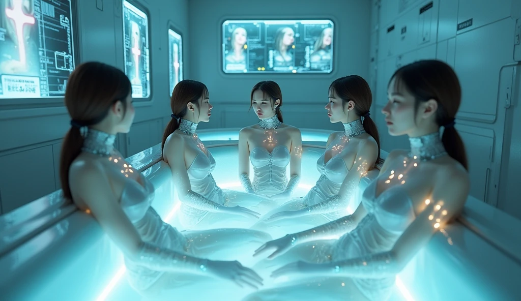 doctor observing the clones, evil doctor