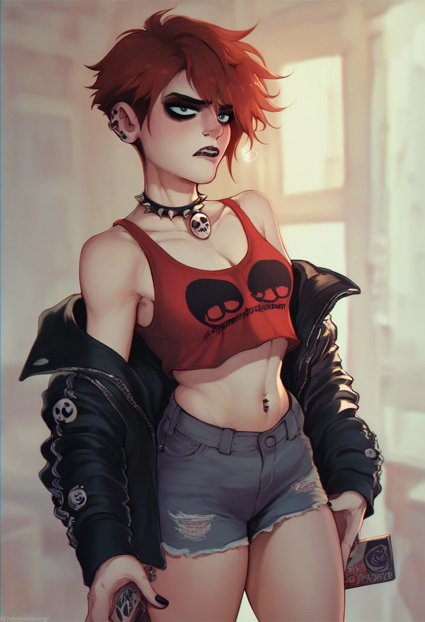 score_9, score_8_up, score_7_up, score_6_up, score_5_up, score_4_up, rating_questionable, pale petite young sex slave with short chin-length hair, solo, post-apocalyptic, wearing a slave collar and shackles, e-girl haircut, (wearing a black top), wearing torn plain denim short shorts, embarrassed and humiliated, (scared:0.5), detailed background, exhausted, eyebags, (upper body portrait shot:0.9), masterpiece 2d digital art, ((realistic face and eyes)), <lora:add-detail-xl:1>, <lora:13_emb:0.4>, (detailed cute pretty face), <lora:OldAnimeStyle_XL_v3:0.3> Vintage, 1990s \(style\), gritty, grainy, <lora:slave_restraints:1> slave_restraints outfit, holding back tears, detailed skin texture, tits out, average physique, flat color, no bra, <lora:Rainbow Style SDXL_LoRA_Pony Diffusion V6 XL:0.8>, on her knees, view from above, looking up