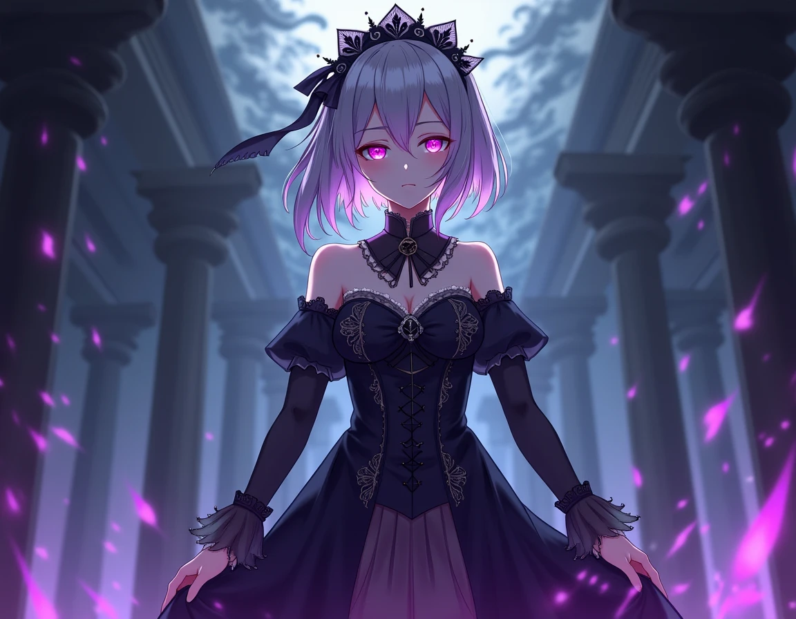 (depth of field:1.4),(blur:1.3),(night:1.4),(dark:1.4),(very detailed:1.4),(high resolution:1.1),
(Mysterious, spectral carnival sideshow with creatures and oddities that defy explanation.:1.2),
1girl,(glowing Lilac eyes:1.3),(Damaged ballet costume:1.3),
(Standing amidst an eerie, flickering candlelit room.:1.5),