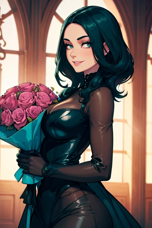 Masterpiece, Excellent, 1girl, solo, complex details, color diffusion, comic book, anime, marvel, DC, catgirl, dark skin, ebony, brown skin, dark-skinned female, thighs, cat ears, dark hair, black hair, purple eyes, skimpy attire, epic attire, assassin, badass, deadly but sexy, trending, demon, goddess
