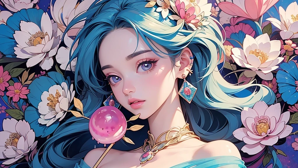 Pearlina has fair skin with sky blue eyes and pale pink lips to match her curled hair. She wears a pearl forehead piece and a pearl blue tiara. Her outfit is composed of a hot pink top that has a pearl design at the center and loose sleeves, and her mermaid tail is white with pearls wrapped around it and her waist, adorned by a hot pink peplum and a single pearl blue ornament. Her fin is light blue. SPARKLE; GLITTER
