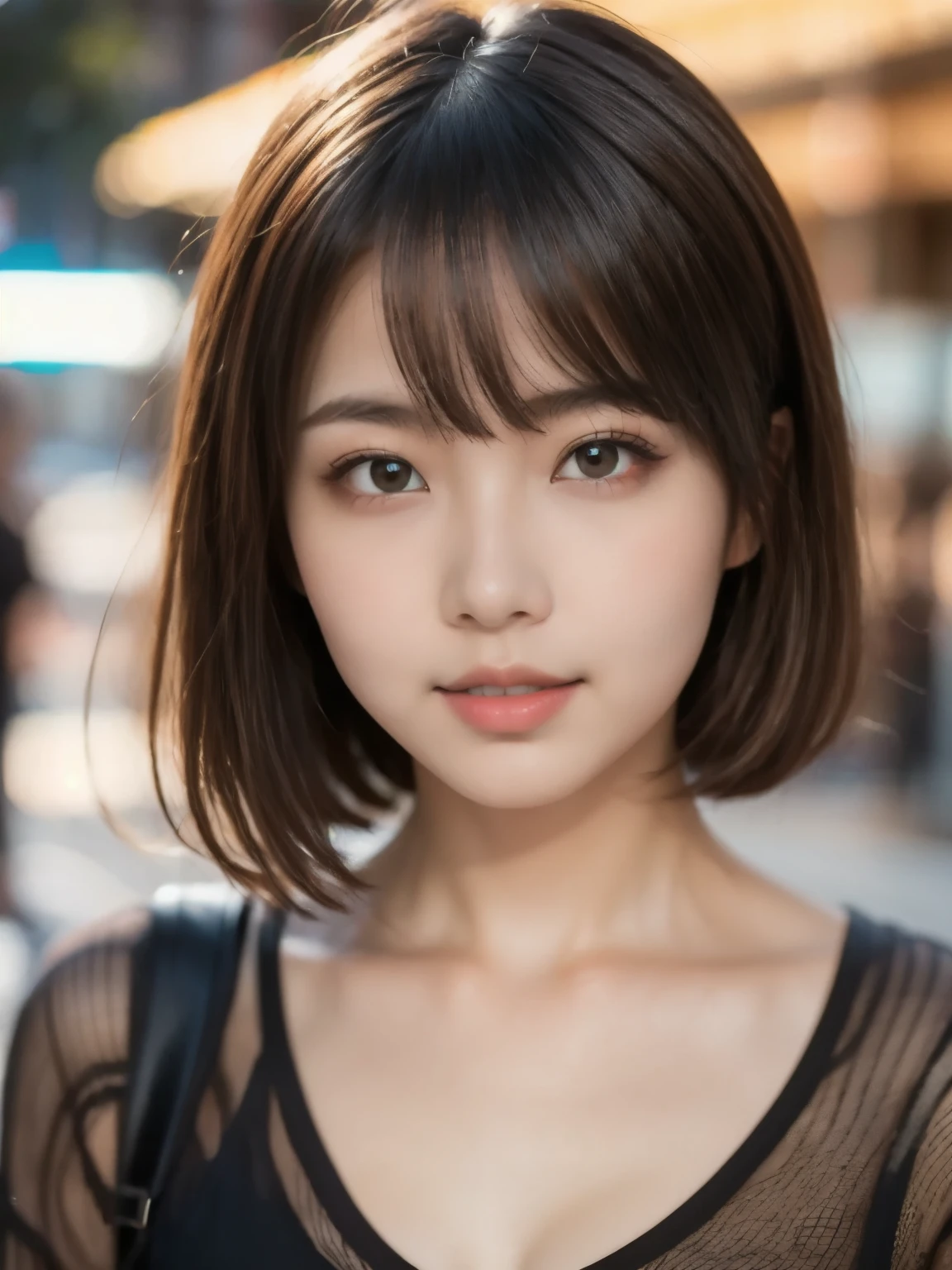  1 girl,  colorful theme , Synthwave Sky,(最 High Quality ,  High Quality ,  high definition ), Realistic, ultra-detailed, High definition facial features,  absurd,  Realistic lighting and reflections, High definition facial features, See-through shirt, Best Photos, High Quality  illustration