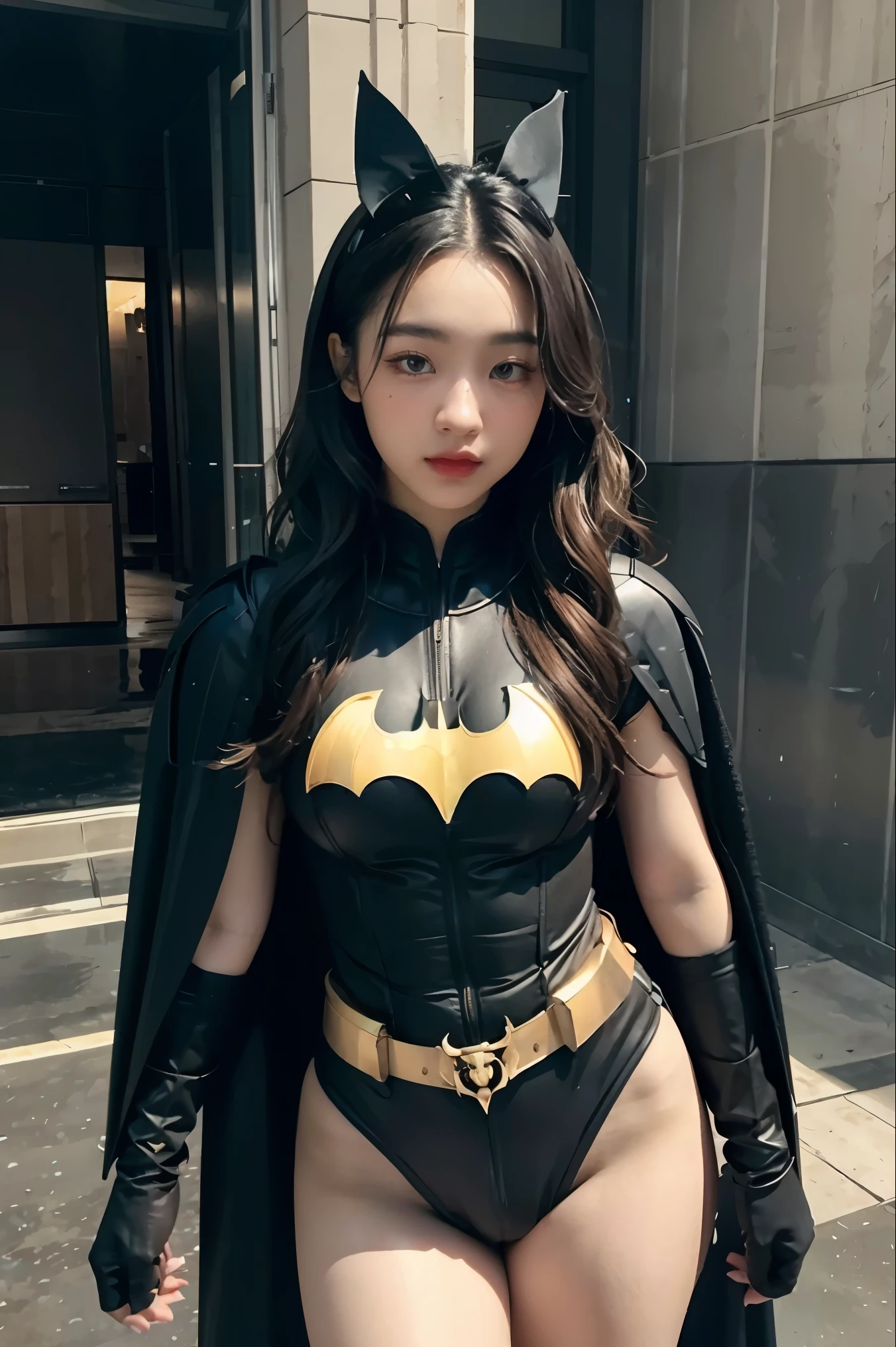 (masterpiece), best quality, perfect body, 18yo GIRL,batwoman armor suit, 